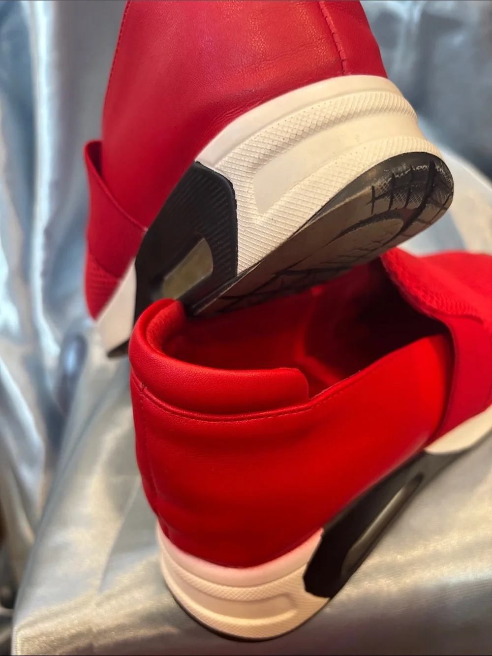 Michael Kors Red Slip-On Mesh & Leather Sneakers